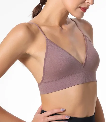 Vista 5 de Sujetador Deportivo para Mujer, Camiseta sin Mangas de Yoga a prueba de golpes, Sujetador de entrenamiento Frontal Correr