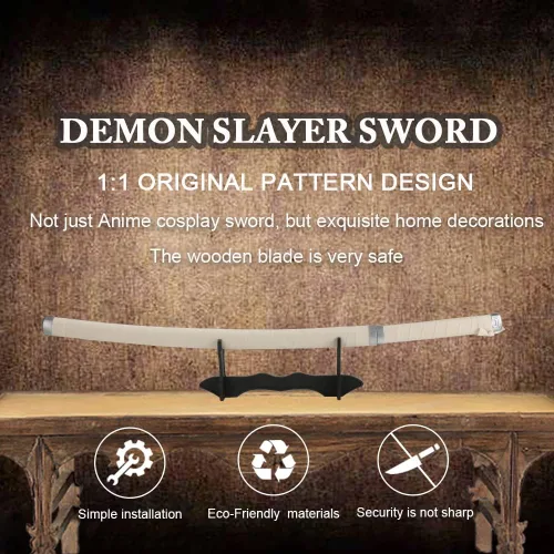 Vista 4 de Espada Demon Slayer para cosplay con soporte para cinturón, 41 pulgadas