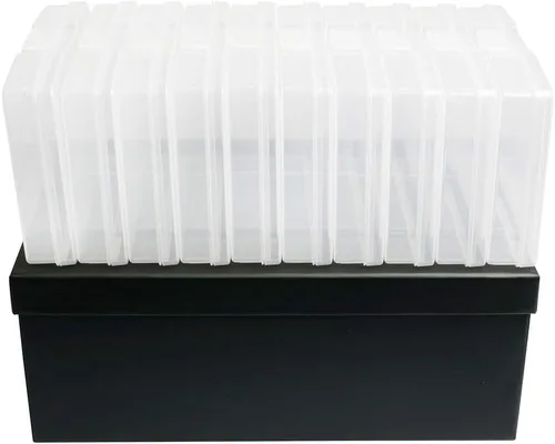 Vista 6 de novelinks Estuche para fotos de 4 x 6 pulgadas, 10 contenedores interiores de almacenamiento de fotos y fundas organizadoras de fotos, portátil