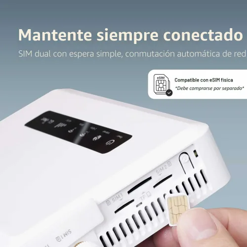 Vista 3 de GL.iNet GL-X3000 (Spitz AX) Puerta de enlace celular Router 5G para casa y RV, Wi-Fi 6, antenas desmontables, Dual-SIM, Certificado de dispositivo