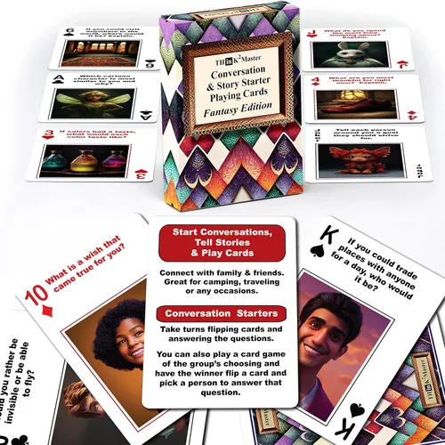 Vista 4 de THINK2MASTER Conversaciones familiares y naipes de inicio de historias - Edición de cuento de hadas 54 cartas