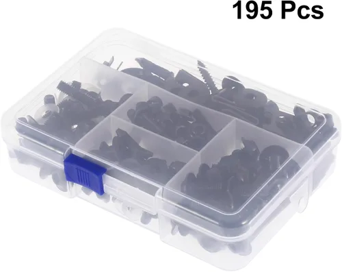 Vista 8 de F FIERCE CYCLE 195 Uds. Universal motocicleta carenado cuerpo pernos sujetadores clips tornillos tuercas negro para Kawasaki para Suzuki para Honda