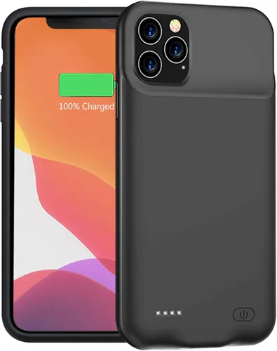 Vista 8 de Funda de batería para iPhone 11 Pro, mejorada 7000 mAh, ultra delgada, portátil, funda protectora de carga inteligente, compatible con iPhone 11 Pro