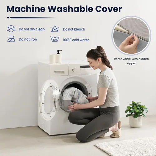 Vista 7 de Colchón plegable tamaño matrimonial, colchón plegable de espuma viscoelástica de 3 pulgadas, sofá cama plegable con funda transpirable y lavable