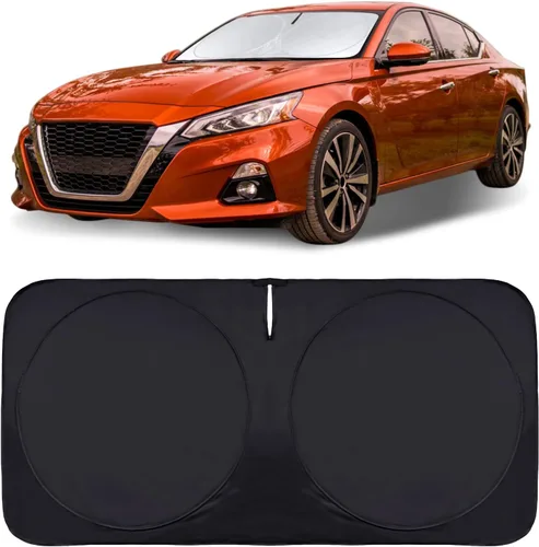 Vista 45 de Parasol para parabrisas de ajuste personalizado, cubierta para ventana delantera, visera plegable 210T, protector que bloquea los rayos ultravioleta