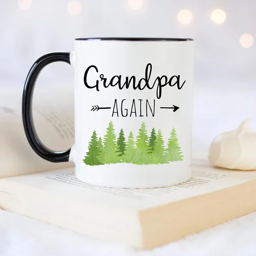 Vista 4 de YouNique Designs Taza con texto en inglés "Promoted to Grandpa Again, Grandparents Again, Grandparents Again, Grandparents Baby Announcement, Ideas