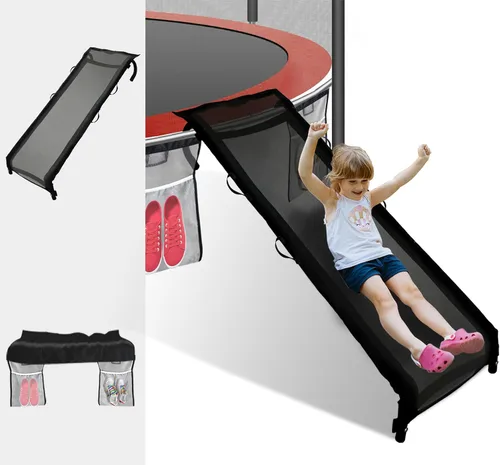 Vista 6 de Eurmax USA - Escalera universal para cama elástica fácil de montar de EE. UU. con 3 pasos, escalones horizontales y anchos, acero tratado con UV