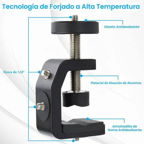 Vista 3 de UTEBIT Super abrazadera de montaje con mini cabeza de bola, 1.181 in