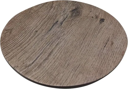 Vista 3 de Gianna's Home Juego de vajilla rústica de melamina de 12 piezas de plástico pesado, grano de madera