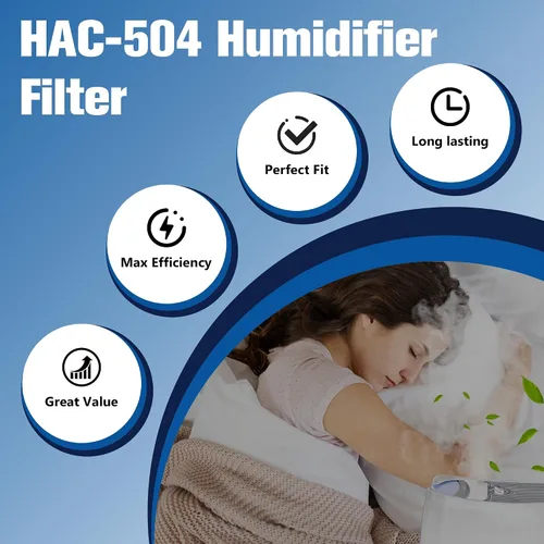 Vista 8 de Funmit - Filtros de repuesto para humidificador Honeywell HAC-504 HAC-504AW y filtro A de Honeywell, reemplazo para humidificadores Honeywell Azul