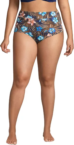 Vista 3 de Lands' End Parte inferior de bikini de cintura alta con control de abdomen para mujer