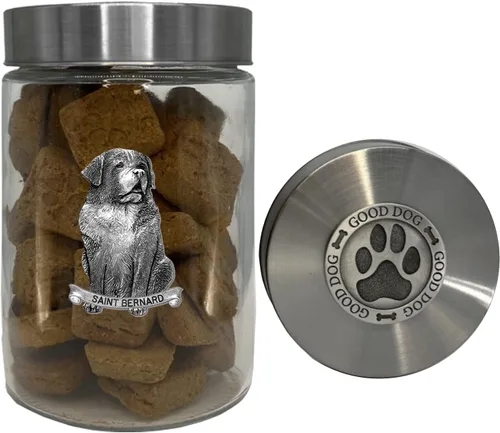 Vista 8 de Heritage Pewter Basset Hound Good Dog Treat Jar – Tarro de golosinas de 34 onzas con tapa hermética a rosca Regalo para propietarios de Basset