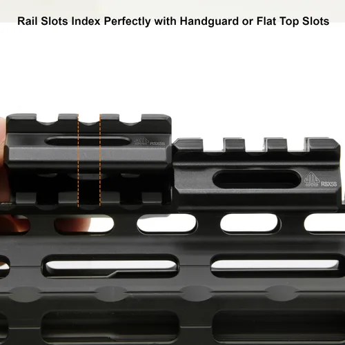 Vista 9 de Leapers MT-RSX5S Inc., UTG Super Slim Picatinny Riser Mount, 1/2" de altura, 3 ranuras, negro