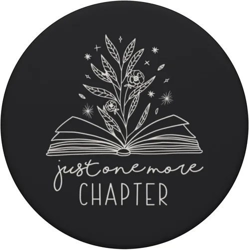 Vista 3 de Just One More Chapter Floral Book Lover Diseño de Lectura PopSockets Estándar PopGrip