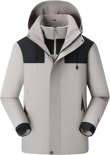 Vista 3 de Men's Winter Ski Jacket 3 in 1 Mountain Waterproof Resistant Coat Warm Windbreaker Snowboard Snow Jacket Parka Hooded