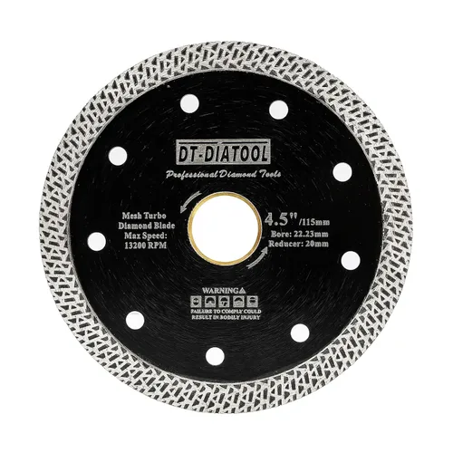 Vista 10 de DT-DIATOOL Hoja de granito de diamante de 4 pulgadas para azulejos de porcelana de mármol, disco de corte de diamante de cerámica con segmentos