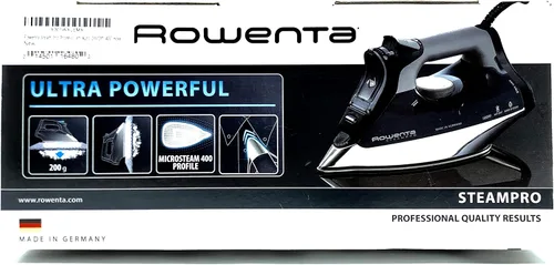 Vista 9 de Rowenta Steam Pro - Plancha profesional de 1800 vatios con encendido/apagado automático, 400 agujeros