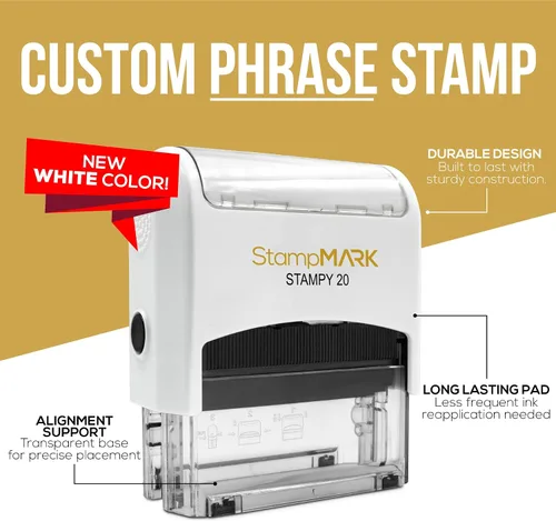Vista 3 de StampMark Sello de oficina de goma autoentintado con tinta roja (aprobado) - tamaño pequeño