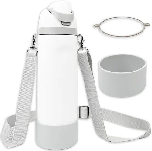 Vista 8 de Silicone Boot Set for Owala Water Bottle 24 oz, 32 oz, 40 oz - Includes Non-Slip Sleeve, Shoulder Strap & Handle Strap, Perfect Owala Accessories