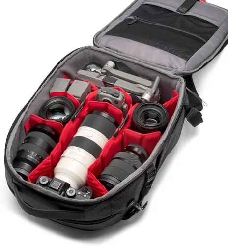 Vista 6 de Manfrotto PRO Light Backloader S, mochila profesional para cámara, acceso superior y trasero, accesorio de doble trípode, mochila acolchada
