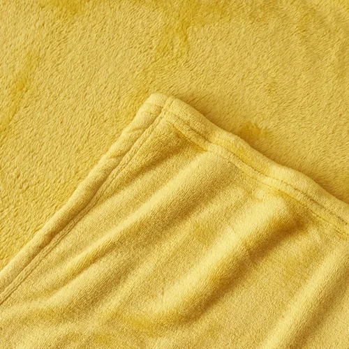 Vista 6 de RUIKASI Manta de forro polar individual – Manta de franela mullida de felpa amarilla para cama individual, manta súper suave y cálida para sofá