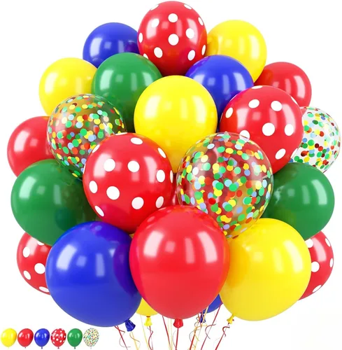 Vista 25 de 50 globos de Halloween, globos de 12 pulgadas, globos morados negros y anaranjados de 12 pulgadas, globos de confeti de murciélago, globos de látex