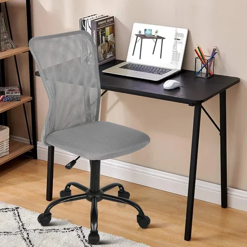 Vista 9 de Silla ergonómica de oficina con soporte de malla, moderna silla giratoria ejecutiva con respaldo medio, silla de computadora, silla de tareas