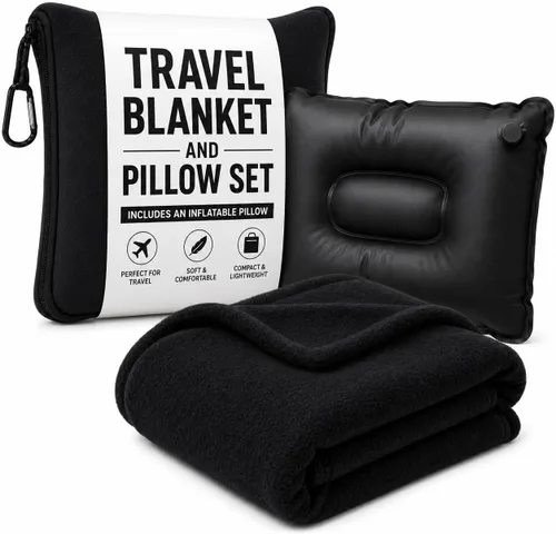 Vista 8 de Dot&Dot Almohada de viaje de espuma viscoelástica para aviones - Almohada de viaje para dormir - Almohada de avión para soporte cervical - Almohada