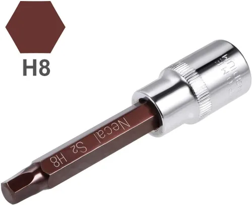 Vista 109 de Utoolmart 1/2" Drive x 0.551 in largo Hex Bit Socket, métrico, S2 y Cr-V acero 1pcs
