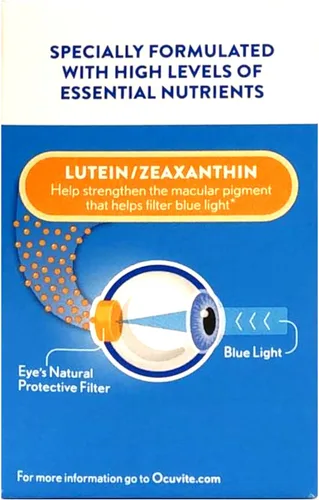 Vista 4 de Bausch + Lomb Ocuvite - Suplemento de luteína y zeaxantina de 25 mg de luteína y zeaxantina, 30 cápsulas blandas (paquete de 2)