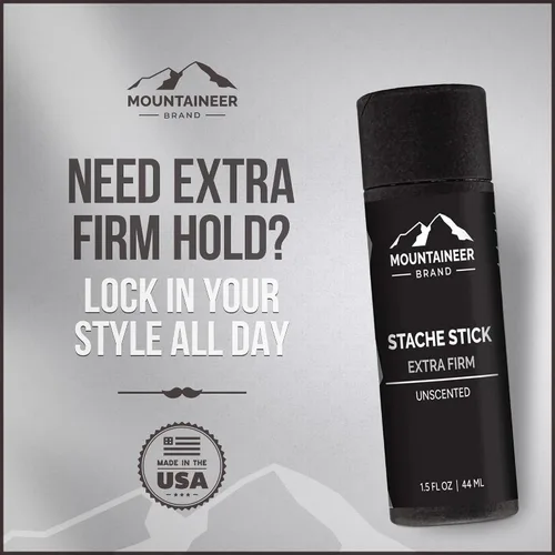Vista 5 de Mountaineer Brand Stache Stick Aroma de Apalachia Hecho con ingredientes naturales West Virginia Firme y duradero Cera de bigote