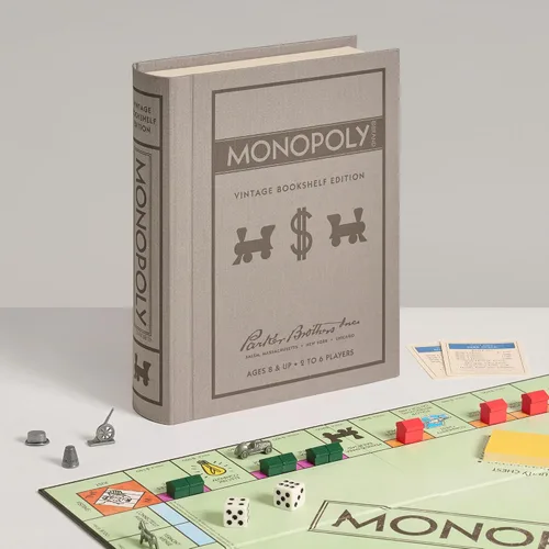 Vista 6 de Juego de mesa monopolio edición vintage de Libro de lino (versión E.U.)