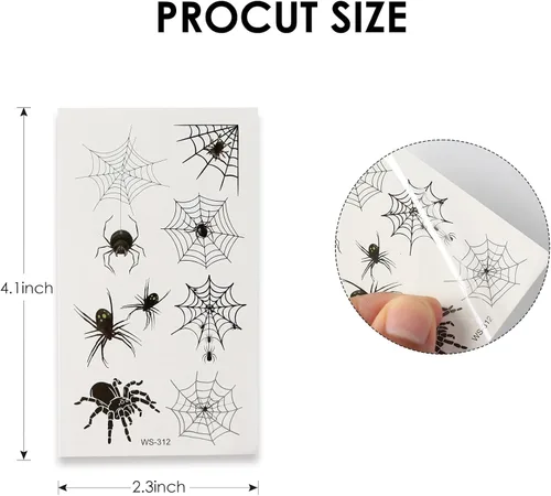 Vista 3 de Accesorios de disfraz de araña, diadema de telaraña, gargantilla negra para Halloween, cosplay, disfraz, tatuaje