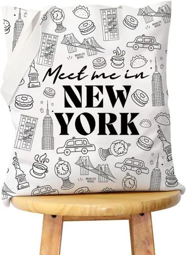 Vista 7 de WCGXKO Bolsa de regalo para despedida de soltera de Nueva York