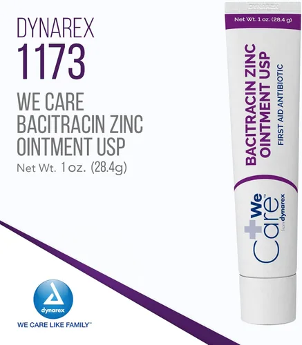 Vista 3 de Dynarex Bacitracin Zinc Ungüento USP - Crema de quemaduras y ungüento antibiótico para cortes menores, erupciones de pañales, cuidado de heridas