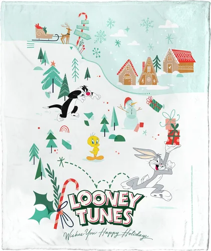 Vista 9 de Northwest Looney Tunes - Manta de seda táctil, 50 x 60 pulgadas, cuenco de cereales