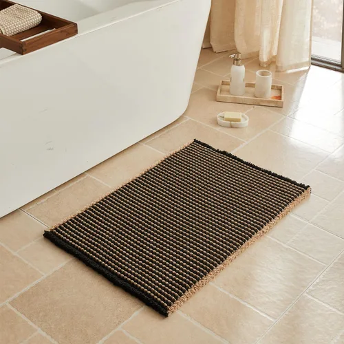 Vista 113 de Triohero Tapete de baño con diseño de gofre, tapete de baño pequeño y bohemio, antideslizante, lavable, ultra suave, súper absorbente, de secado