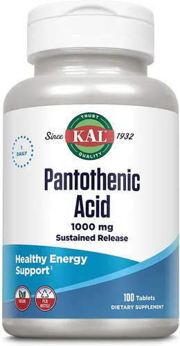 Vista 7 de KAL 1000 mg de ácido pantoténico, 50 tabletas