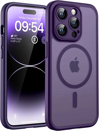 Vista 195 de TOCOL Funda para iPhone 11, compatible con Magsafe, protección completa de cámara, imanes integrados, protección contra caídas, funda translúcida