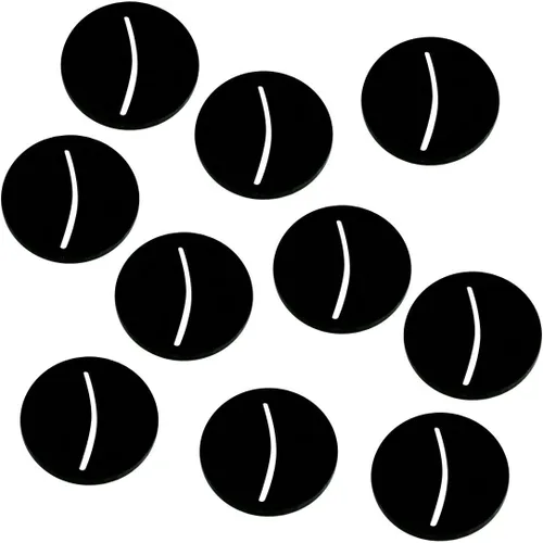 Vista 7 de LITKO Mini bases de papel redondas de 0.787 in Compatible con D&D Negro