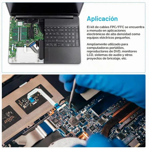 Vista 5 de MECCANIXITY FFC FPC Cable flexible plano 18 Pin 0.02 in Paso 11.811 in