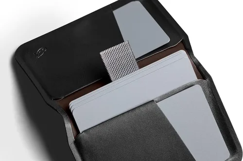 Vista 4 de Bellroy Apex - Cartera delgada de cuero plegable delgada, protección RFID), Raven
