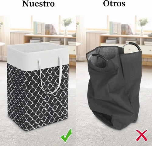 Vista 5 de StorageRight Cesta de Lavandería Canasta Grande Plegable con Asas de Fácil Transporte, Cestas de Ropa Independientes para Lavandería, Dormitorio