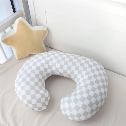 Vista 6 de DILIMI Paquete de 2 fundas de almohada de lactancia, funda elástica extraíble para almohadas de lactancia, funda ultra suave y cómoda para bebés