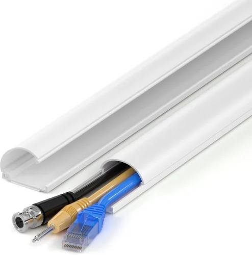 Vista 10 de ZhiYo Ocultador de cable de 39 pulgadas (3 piezas de 13 pulgadas de largo cada una), para 1-2 cables, cubiertas de cable autoadhesivas para cables
