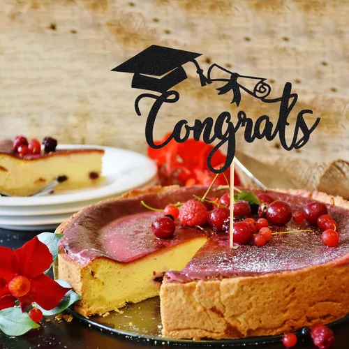 Vista 4 de Arthsdite 1 pieza Adorno para Tarta de Felicitación - Adorno de Tarta de Graduación - 2025 Suministros de Decoración para Fiesta de Graduación