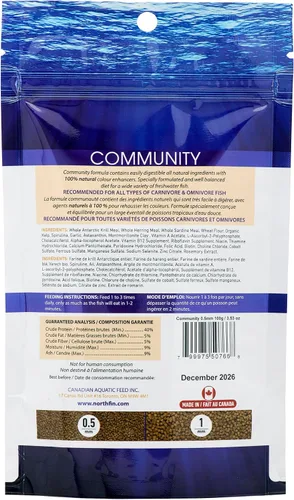 Vista 2 de Northfin Pescado Comunidad Fórmula Comunitaria Pellets de hundimiento lento (0.020 in 3.53 oz) Community Formula; slow-sinking pellets for