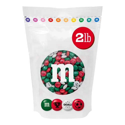 Vista 10 de M&M'S® Brasil Soccer Championship - Caramelos de chocolate a granel, bolsa de 2 libras, caramelos verdes, amarillos y azul oscuro para decoración