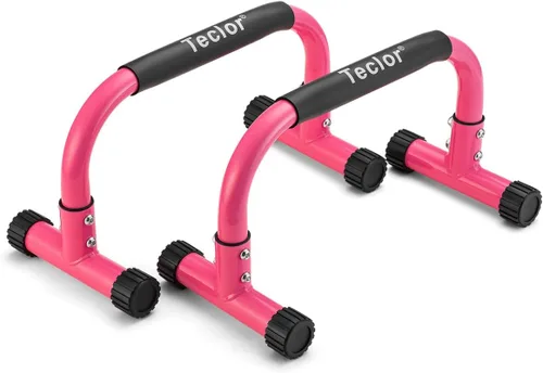Vista 10 de Teclor Barra de flexión, barras paralelas para L-sit & Dip, soporte de barras paralelas que no se tambalean para paradas de manos, plancha completa