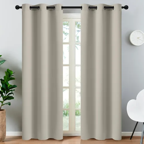 Vista 99 de Yakamok Cortinas opacas para dormitorio, aislamiento térmico, cortinas de oscurecimiento de habitación para sala de estar, juego de 2 paneles